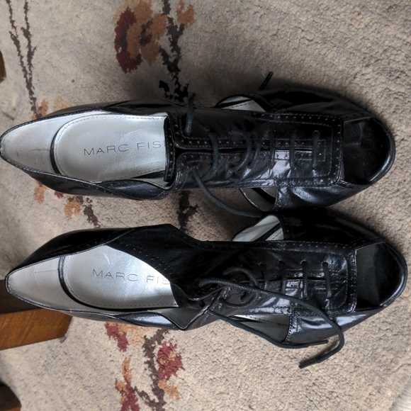 Marc Fisher lace-up stilletos - Picture 2 of 4